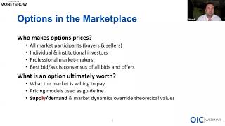 Options Pricing and Core Concepts