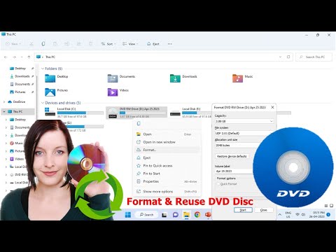 Format & Reuse/ReWrite DVD Disc without using any software