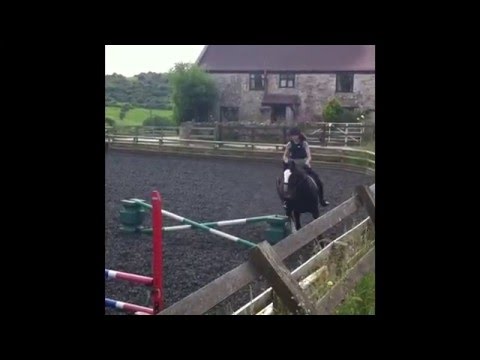 Becca and Anna jumping and falling!