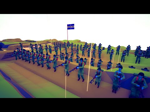 CAN 200x USA WW2 SOLDIER CAPTURE ENEMY TRENCH? - Totally Accurate Battle Simulator TABS