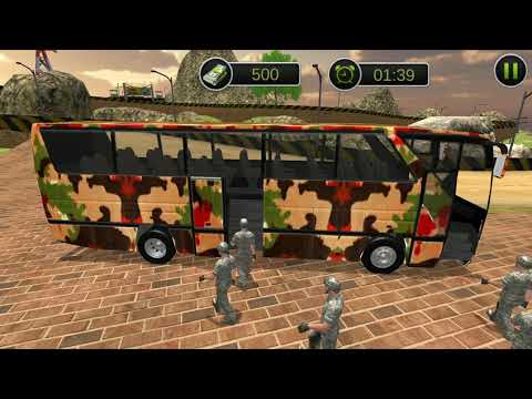 US Army Bus Driver 2019 : Soldier Transport Games - #Android Gameplay FHD