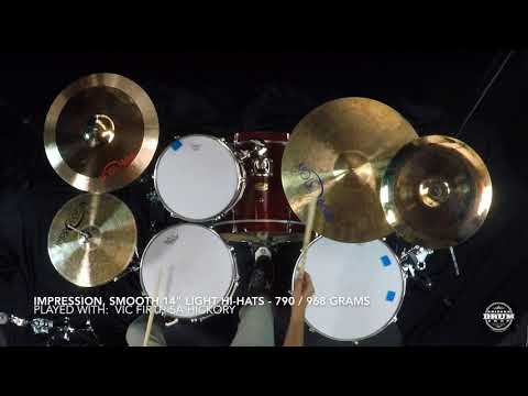 Impression Cymbals, Smooth 14" LIGHT Hi Hats - 790g / 968g