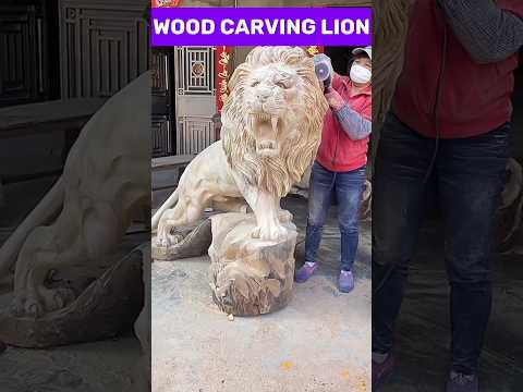 Beautiful Lion Woodworking /Best woodworking projects #woodworking #lion#woodcarving#shorts#viral