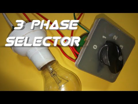 How to Do 3 Phase Selector Wiring Connection in Urdu And Hindi