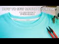 How To Sew Stretchy Round Neckline T Shirt Finished Neckband Perfectly