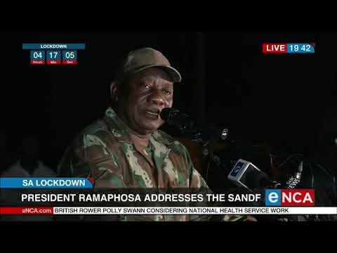 South African president Cyril Ramaphsa deploys the SANDF