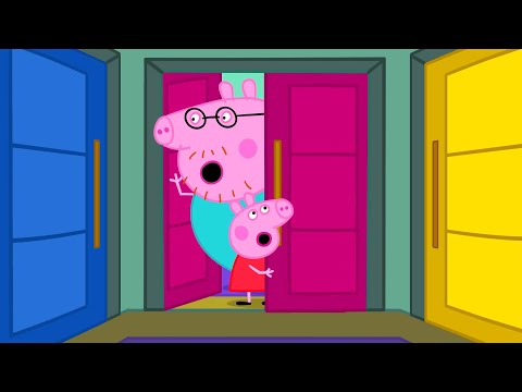 Capa de Peppa e as portas misteriosas | Contos da Peppa Pig