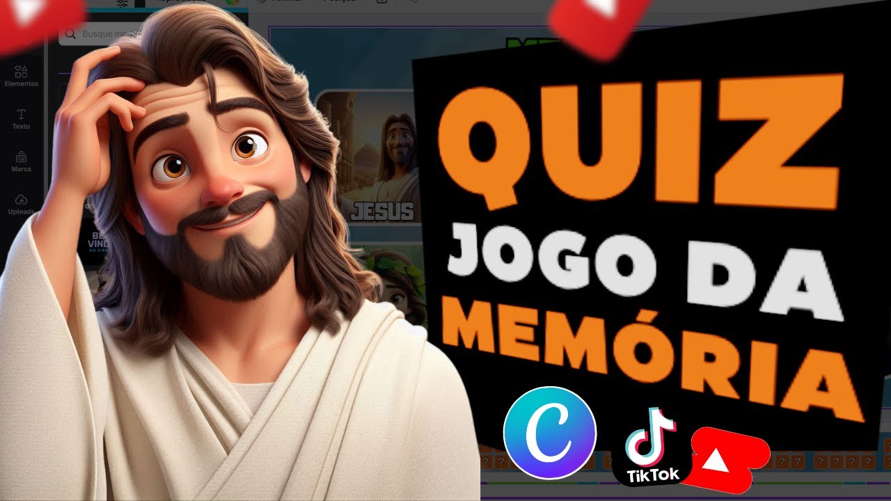 Como CRIAR vídeos de QUIZ JOGO DA MEMÓRIA NO CANVA  (Vídeos longos - Shorts - TikTok)