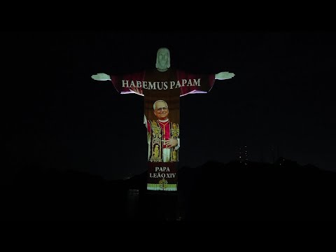 Video Thumbnail: Rio's Christ the Redeemer celebrates new Pope Leo XIV | AFP