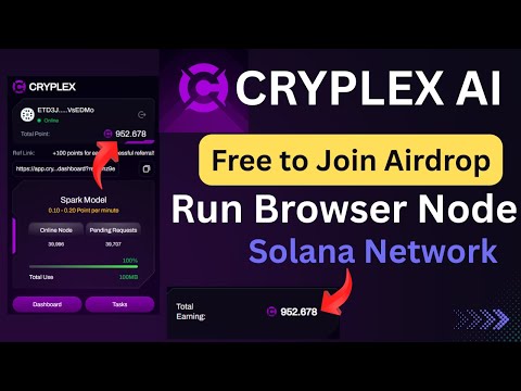 Cryplex Ai Airdrop | Run Browser Node & Earn $CPX Tokens | Solana Airdrop | New Depin Project