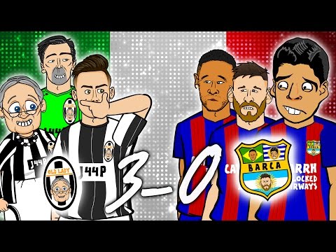 😲3-0! Juventus vs Barcelona😲 Champions League 2017 Quarter Final 1st Leg Parody