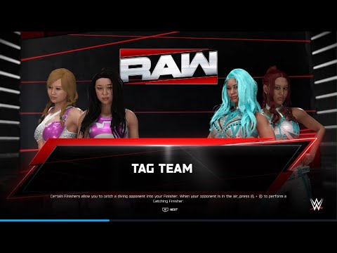 WWE 2K25 - AWA 2.0 Woman's tagteam tournament round 1: PFC vs Faye & Erin 