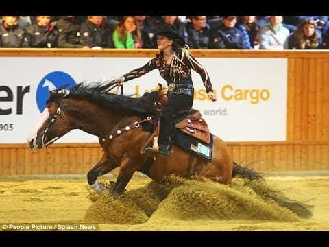 Michael Schumacher's daughter Gina-Maria shows off her horse riding skills in Switzerland