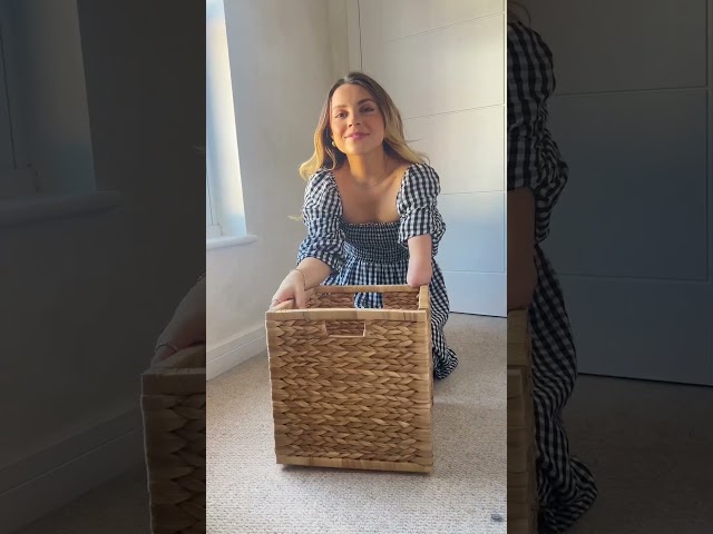 Vídeo relacionado con SET 2 Cajas organizadoras de almacenamiento ropa, almacenaje decorativas en carton, 40x50x25cm, para armario, baul, bolsas, ropa, juguetes, jardineria, con tapa, CUERO