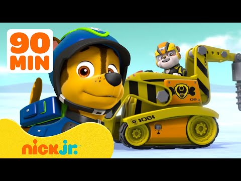 PAW Patrol BEST Winter Adventures & Rescues ❄️ | 90 Minute Compilation | Nick Jr.