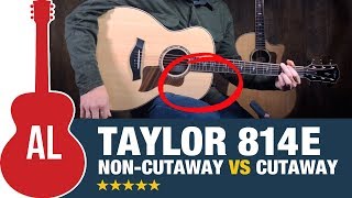 Video thumbnail for Taylor 814e - Non-Cutaway 814e vs Cutaway 814ce by Acoustic Letter