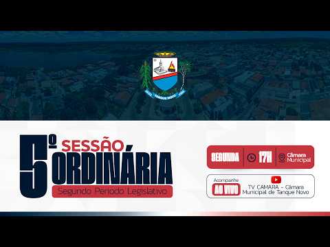 5ª SESSÃO ORDINÁRIA DO SEGUNDO PERÍODO LEGISLATIVO - 14/09/2026