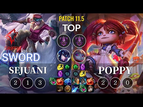 GRF Sword Sejuani vs Poppy Top - KR Patch 11.5