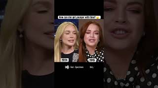 Lindsay Lohan defies time ⏳Music: Only God by @speciimen_ #lindsaylohan #celebrity #beforeafter