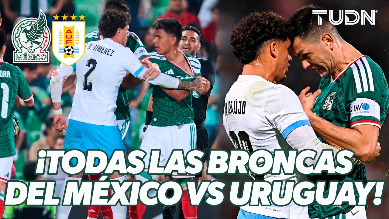 ¡De amistoso NADA! 🥊🔥 TODAS LAS FALTAS Y BRONCAS del México vs Uruguay | TUDN