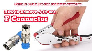 How to remove and re-use F connector | Coaxial cable connector fixing | DTH & cable tv wire