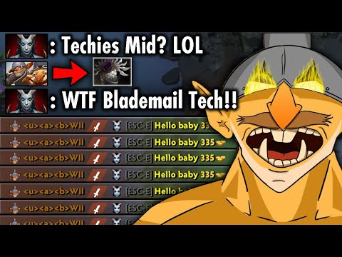 MID LANE DESASTER!! NEW META BLADEMAIL Techies Nonstop Bullying Queen of Pain - Techies Official
