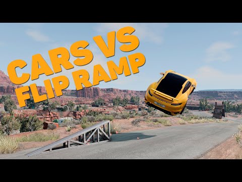 Flip Ramp High Speed Crashes #3 – BeamNG Drive