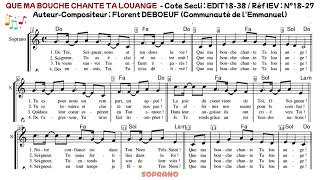 Download lagu SOPRANO - QUE MA BOUCHE CHANTE TA LOUANGE mp3