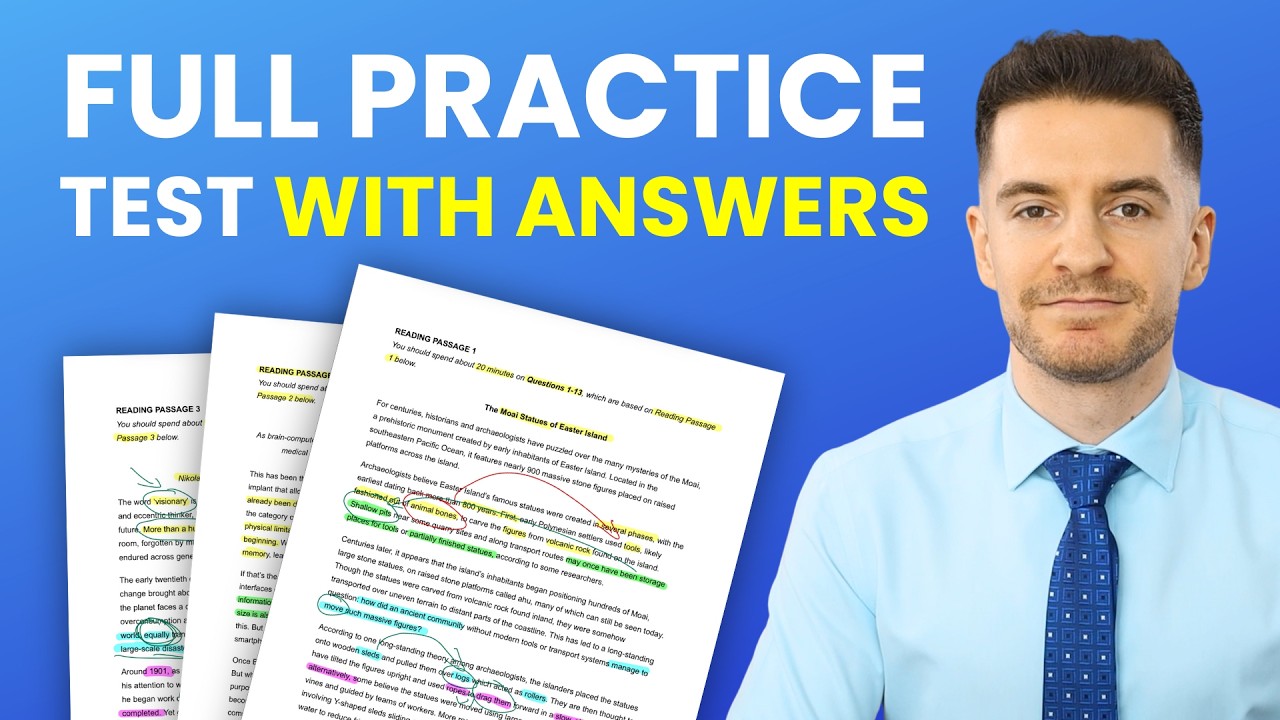 IELTS Full Academic Reading Test Walkthrough (Passage 1, 2 & 3)