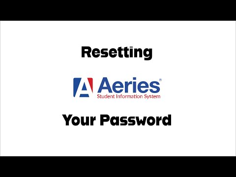 Smchs Resetting Your Aeries Password