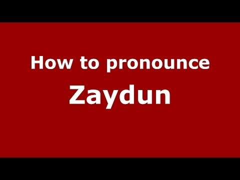 How to pronounce Zaydun (Arabic/Morocco) - PronounceNames.com