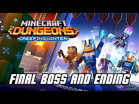 Minecraft Dungeons: Creeping Winter DLC - Final Boss & ENDING (XBOX ONE X)