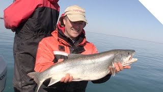 Flat Line Trolling for Lake Trout in the Morning