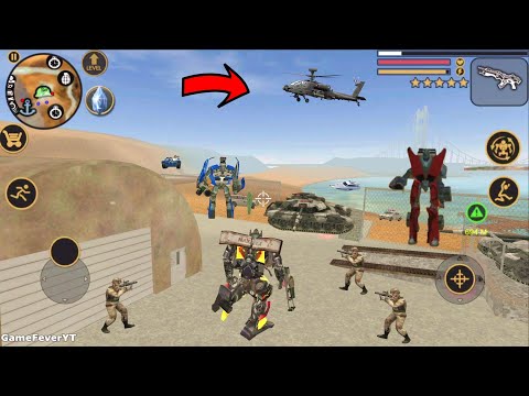 Vegas Crime Simulator (Transformer Monster Truck Enter Army Base) Robot Destroyed Military Equipment