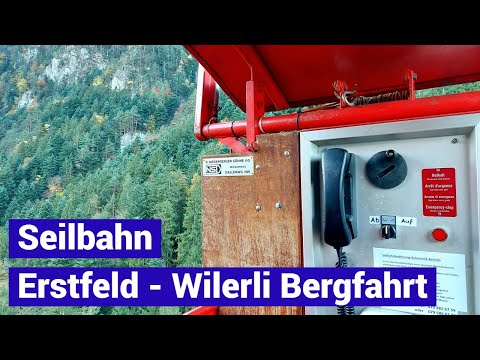 Seilbahn Erstfeld - Wilerli Bergfahrt - Fahrt mit dem offenen Niederberger Schiffli
