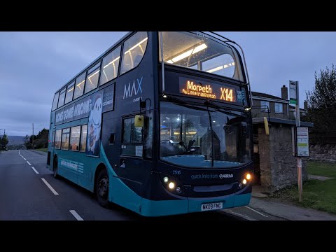 Front View | Route X14: 7516/NK09FNC - ADL Enviro 400/Dennis Trident 2