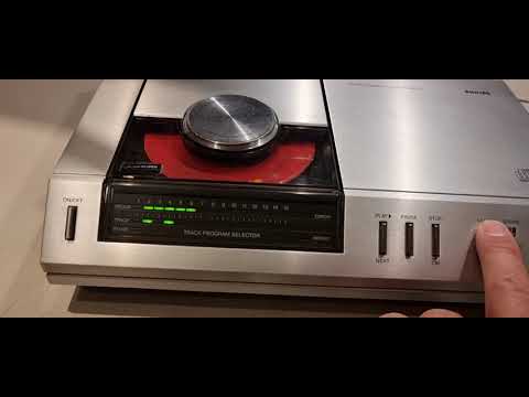 PHILIPS CD-100 compact dischi player from 80' -test-