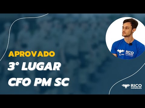Inspire-se com o aprovado em 3° lugar no concurso CFO PMSC - João