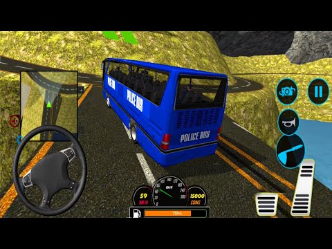 US Police Bus Mountain Driving Simulator - Android Gameplay