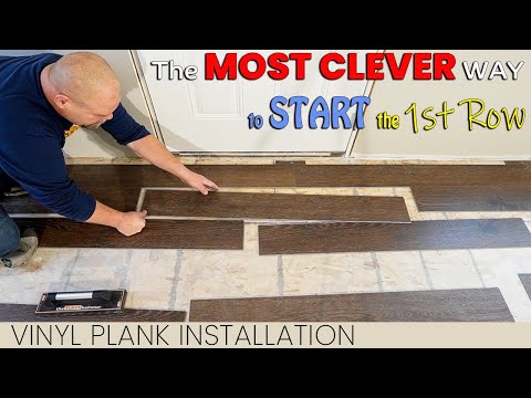 The MOST CLEVER Way to Start the First Rows | Vinyl Plank Installation
