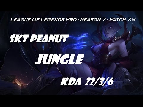 Jungle - SKT T1 Peanut as Elise vs Zac Patch 7.9 - League Of Legends Brazil Ranked