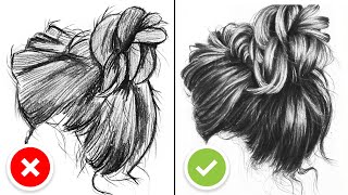 DO'S & DON'TS for Drawing Hair - Realistic Drawing Tutorial