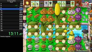 Plants vs. Zombies Speedrun Survival Endless (100 Flags) 2h20m50s