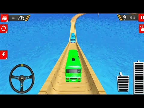Impossible Offroad Bus Stunt Racing Game #6 | Bus Driving Game | Mega Ramp Bus Stunt 3D