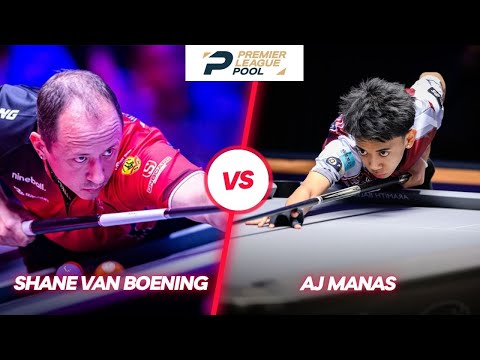 SHANE VAN BOENING - AJ MANAS | PREMIER LEAGUE POOL 2025 | #billiards  #highlights