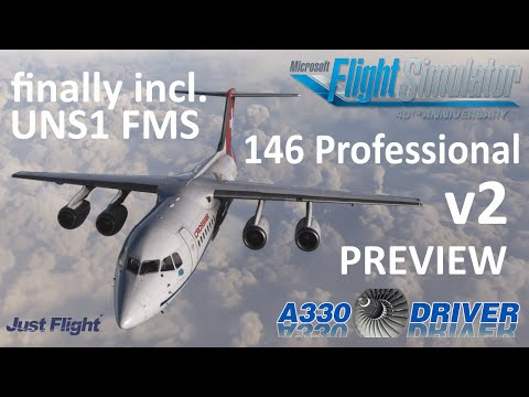 JustFlight 146 Professional v2 PREVIEW | Custom FMS, brand new cabin and more! | Real Airline Pilot