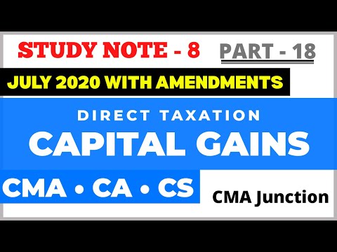 Capital Gains | Direct Taxation | CMA Inter | CA Inter | CMA Junction |