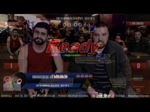 Downfall - Druggedfox (Fox) vs. MB Smash (Sheik) - SSBM - Pools, Top 32 Winners Qualifier