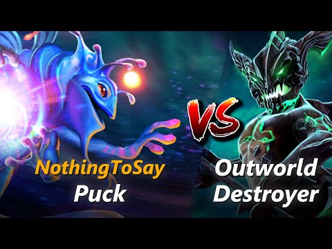 NothingToSay mid Puck vs Outworld Destroyer | First 10 minutes