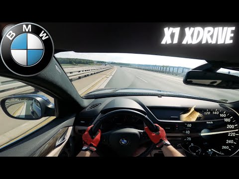 BMW X1 Xdrive 200HP TOP SPEED DRIVE ON GERMAN AUTOBAHN
